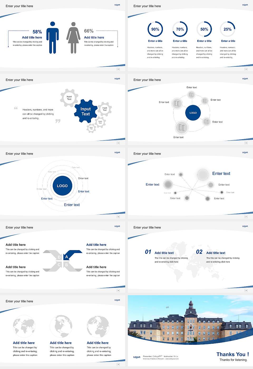 University of Quebec at Rimouski Course/Courseware Creation PPT Template16:9 ratio PPT effect preview image4
