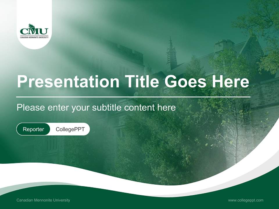 Canadian Mennonite University Lecture Sharing and Networking Event PPT Template4:3 ratio PPT effect preview image4