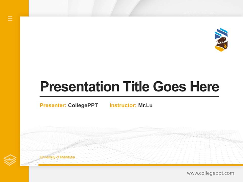 University of Manitoba Thesis Proposal/Graduation Defense PPT Template4:3 ratio PPT effect preview image5