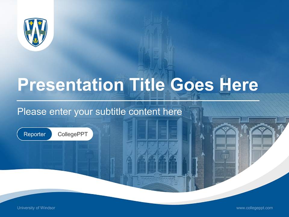 University of Windsor Lecture Sharing and Networking Event PPT Template4:3 ratio PPT effect preview image4