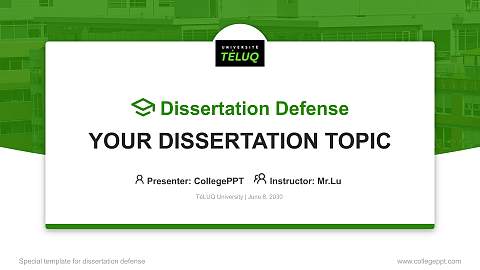 TéLUQ University Graduation Thesis Defense PPT Template