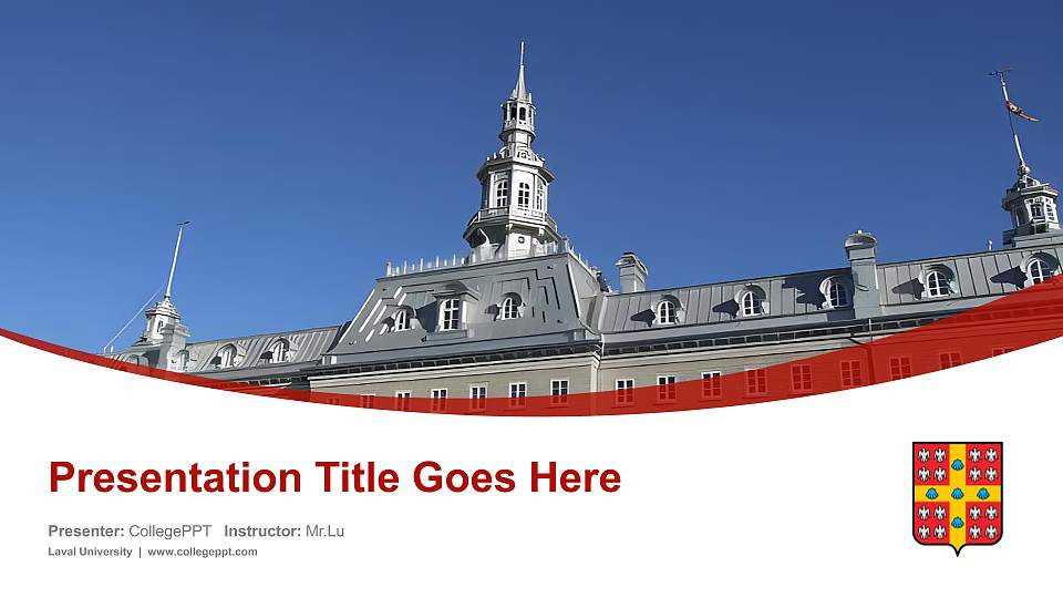 Laval University Course/Courseware Creation PPT Template16:9 ratio PPT effect preview image