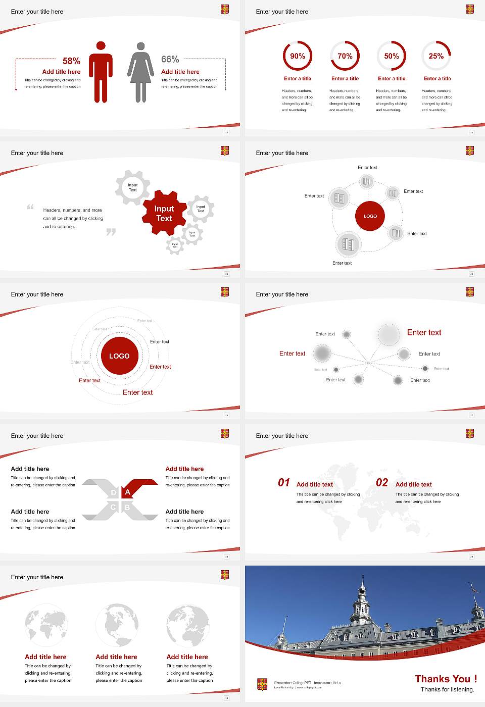 Laval University Course/Courseware Creation PPT Template16:9 ratio PPT effect preview image4