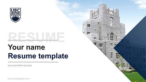 University of British Columbia Resume PPT Template