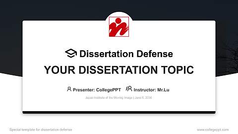 Japan Institute of the Moving Image Graduation Thesis Defense PPT Template