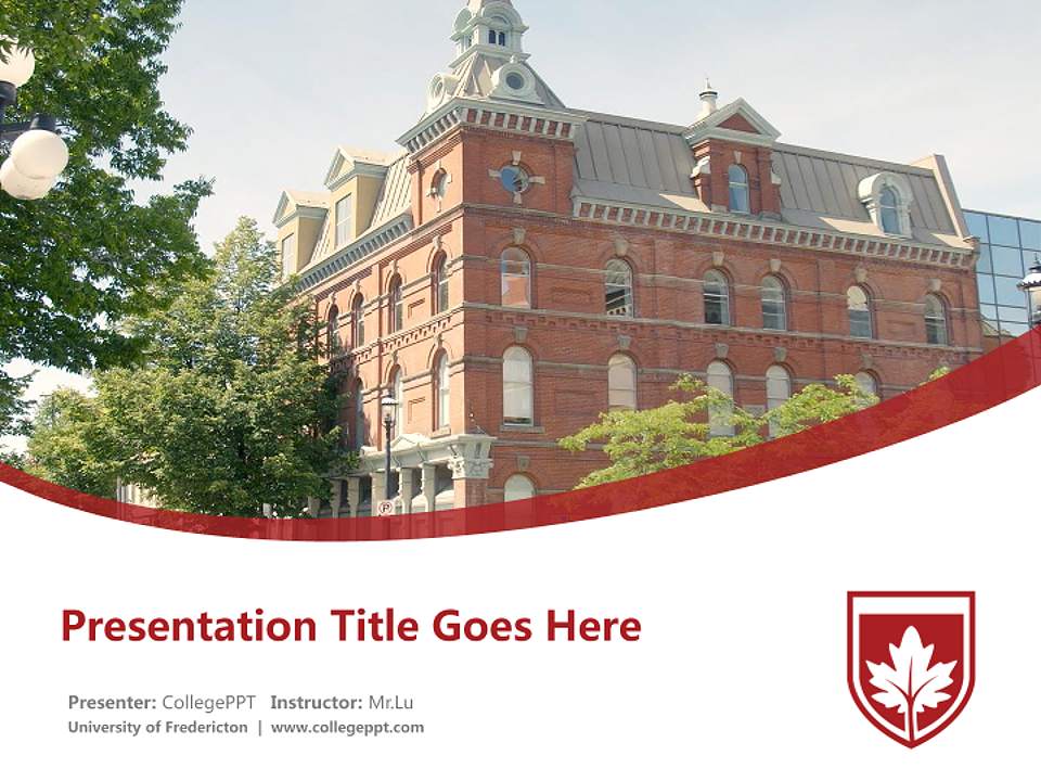 University of Fredericton Course/Courseware Creation PPT Template4:3 ratio PPT effect preview image5