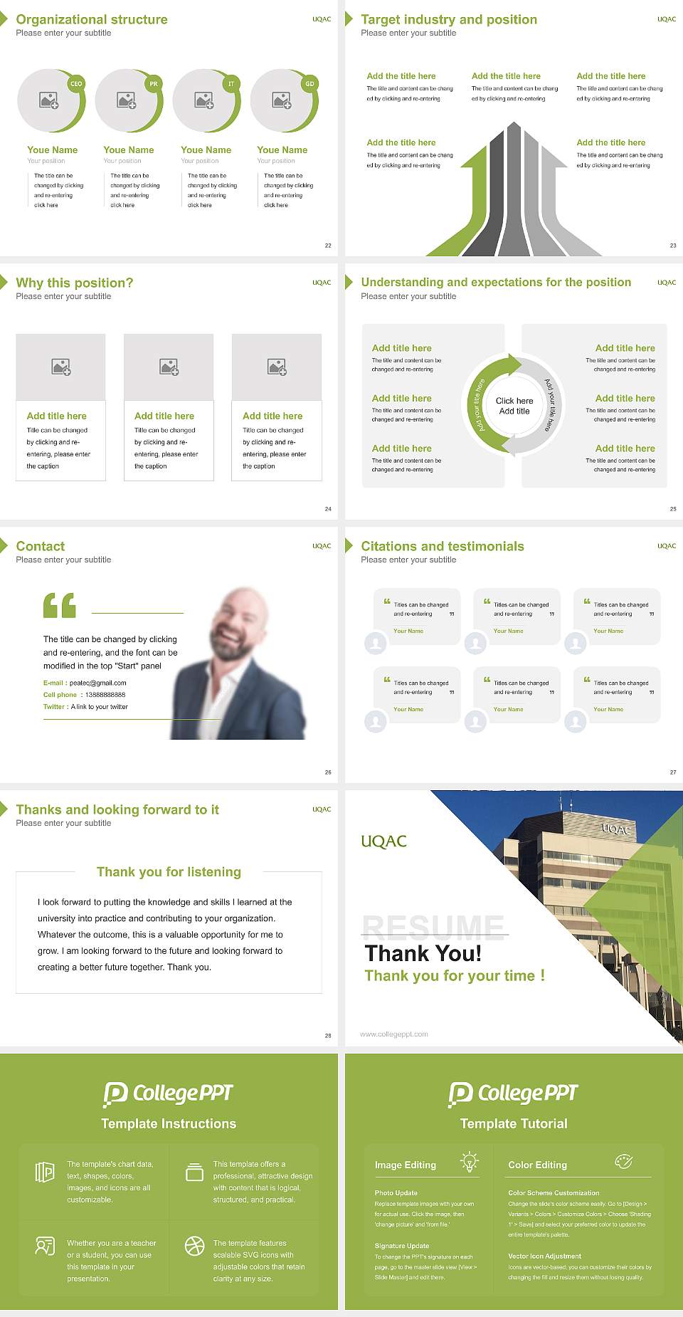 University of Quebec at Chicoutimi Resume PPT Template4:3 ratio PPT effect preview image4