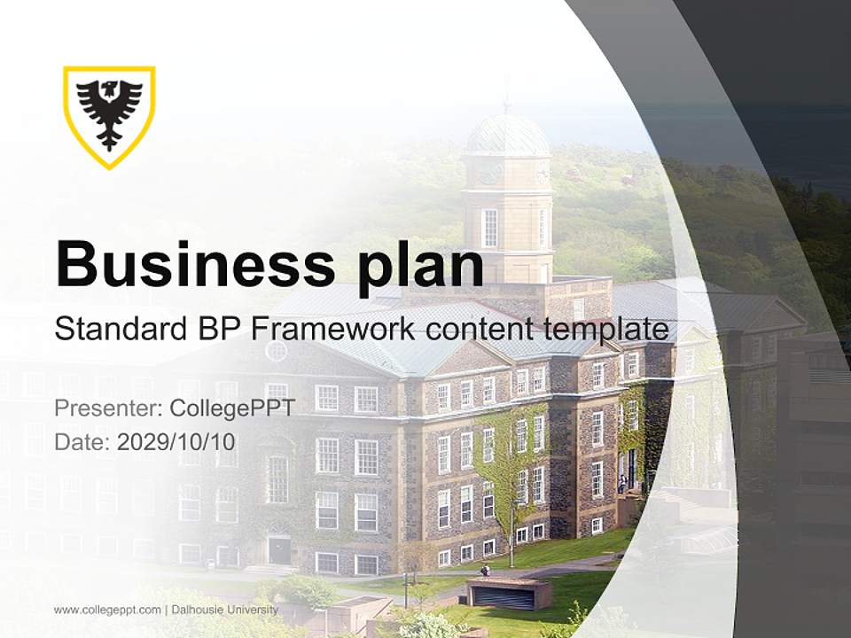 Dalhousie University Competition/Entrepreneurship Contest PPT Template4:3 ratio PPT effect preview image9