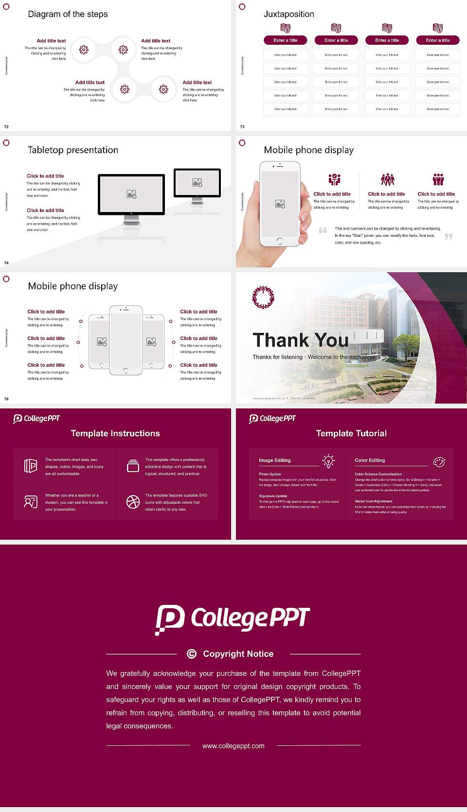 J. F. Oberlin University Competition/Entrepreneurship Contest PPT Template16:9 ratio PPT effect preview image9