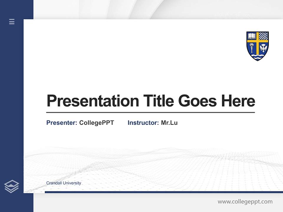 Crandall University Thesis Proposal/Graduation Defense PPT Template4:3 ratio PPT effect preview image5