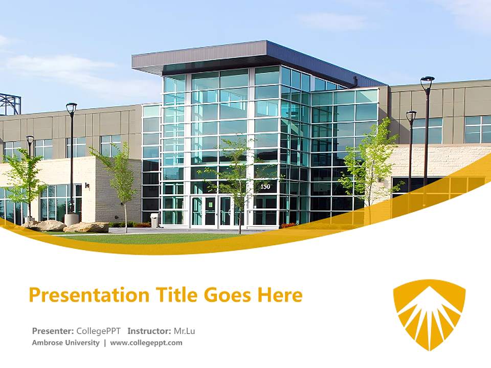 Ambrose University Course/Courseware Creation PPT Template4:3 ratio PPT effect preview image5