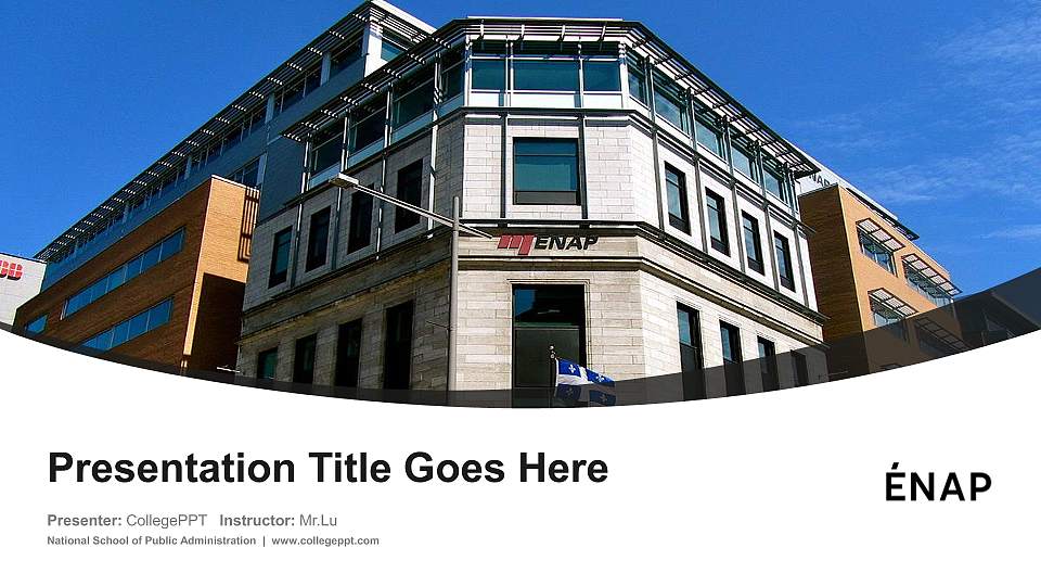 National School of Public Administration Course/Courseware Creation PPT Template16:9 ratio PPT effect preview image