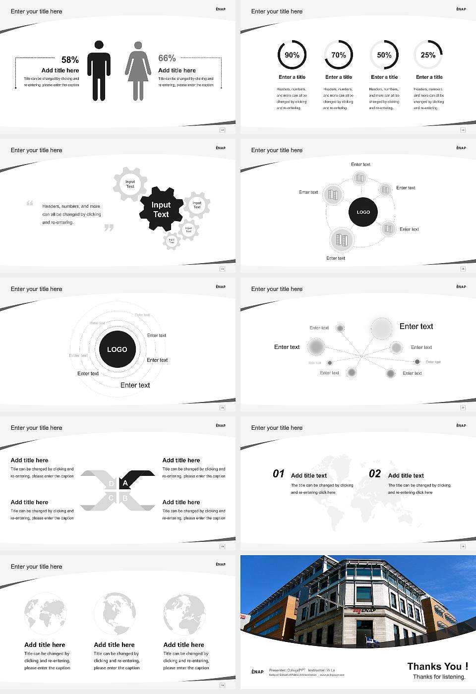 National School of Public Administration Course/Courseware Creation PPT Template16:9 ratio PPT effect preview image4