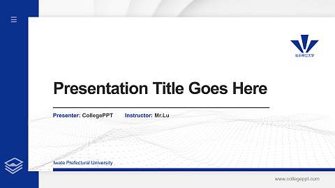 Iwate Prefectural University Thesis Proposal/Graduation Defense PPT Template