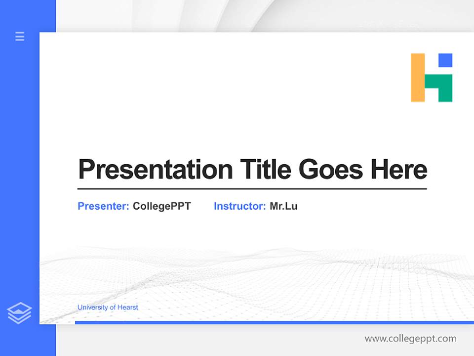 University of Hearst Thesis Proposal/Graduation Defense PPT Template4:3 ratio PPT effect preview image5