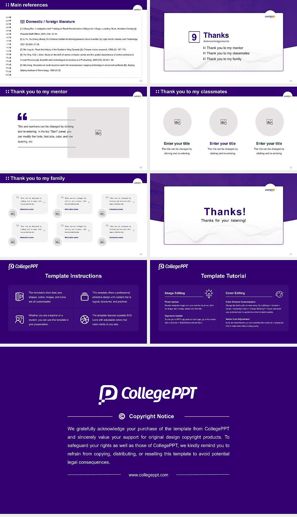 Wilfrid Laurier University Graduation Thesis Defense PPT Template16:9 ratio PPT effect preview image7