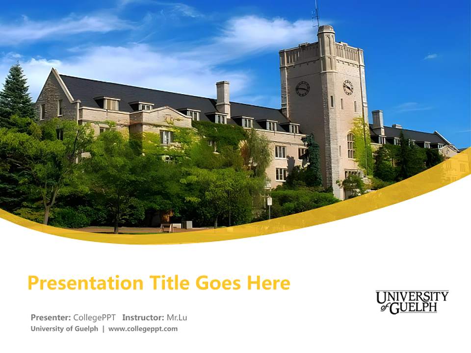 University of Guelph Course/Courseware Creation PPT Template4:3 ratio PPT effect preview image5
