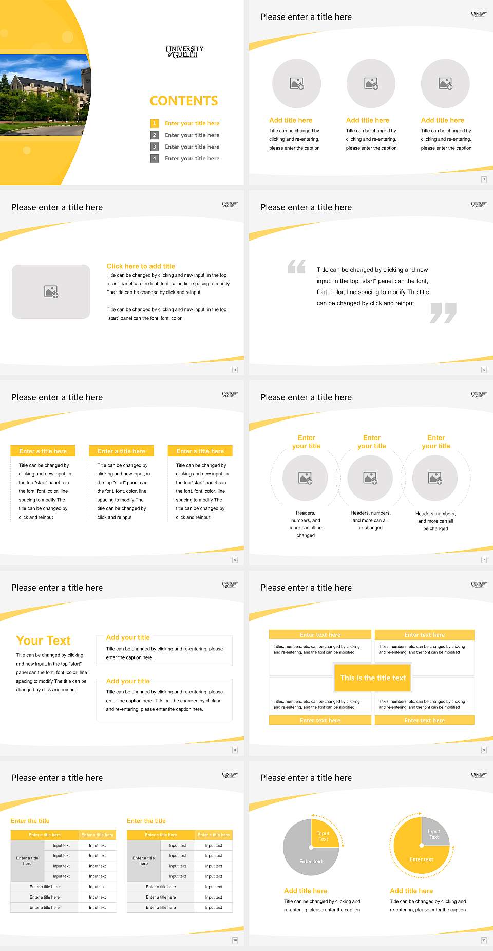 University of Guelph Course/Courseware Creation PPT Template4:3 ratio PPT effect preview image2