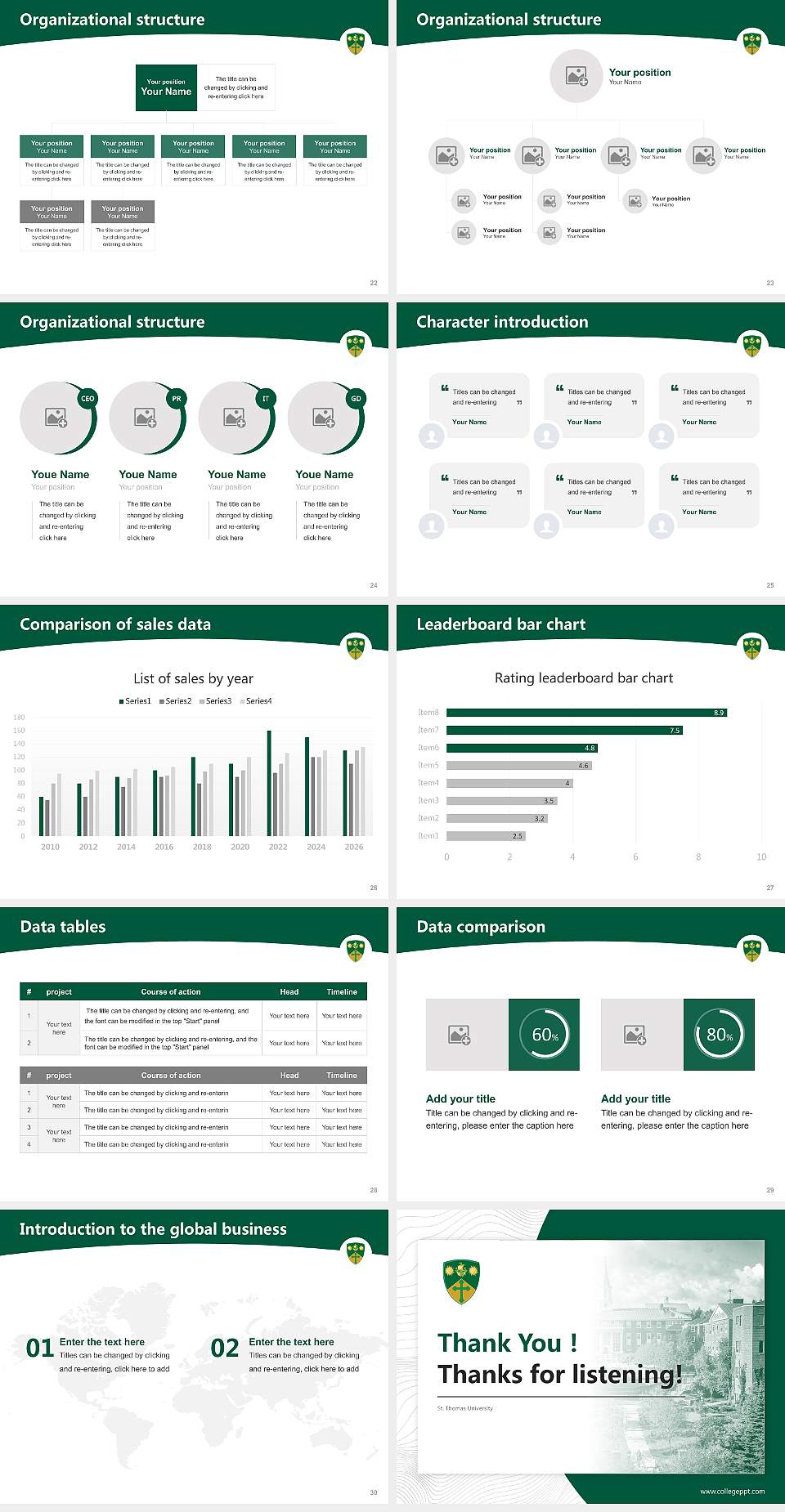 St. Thomas University Academic Presentation/Research Findings Report PPT Template4:3 ratio PPT effect preview image4