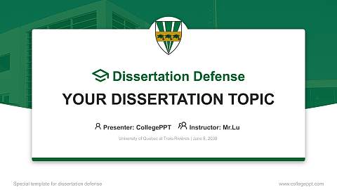 University of Quebec at Trois-Rivières Graduation Thesis Defense PPT Template