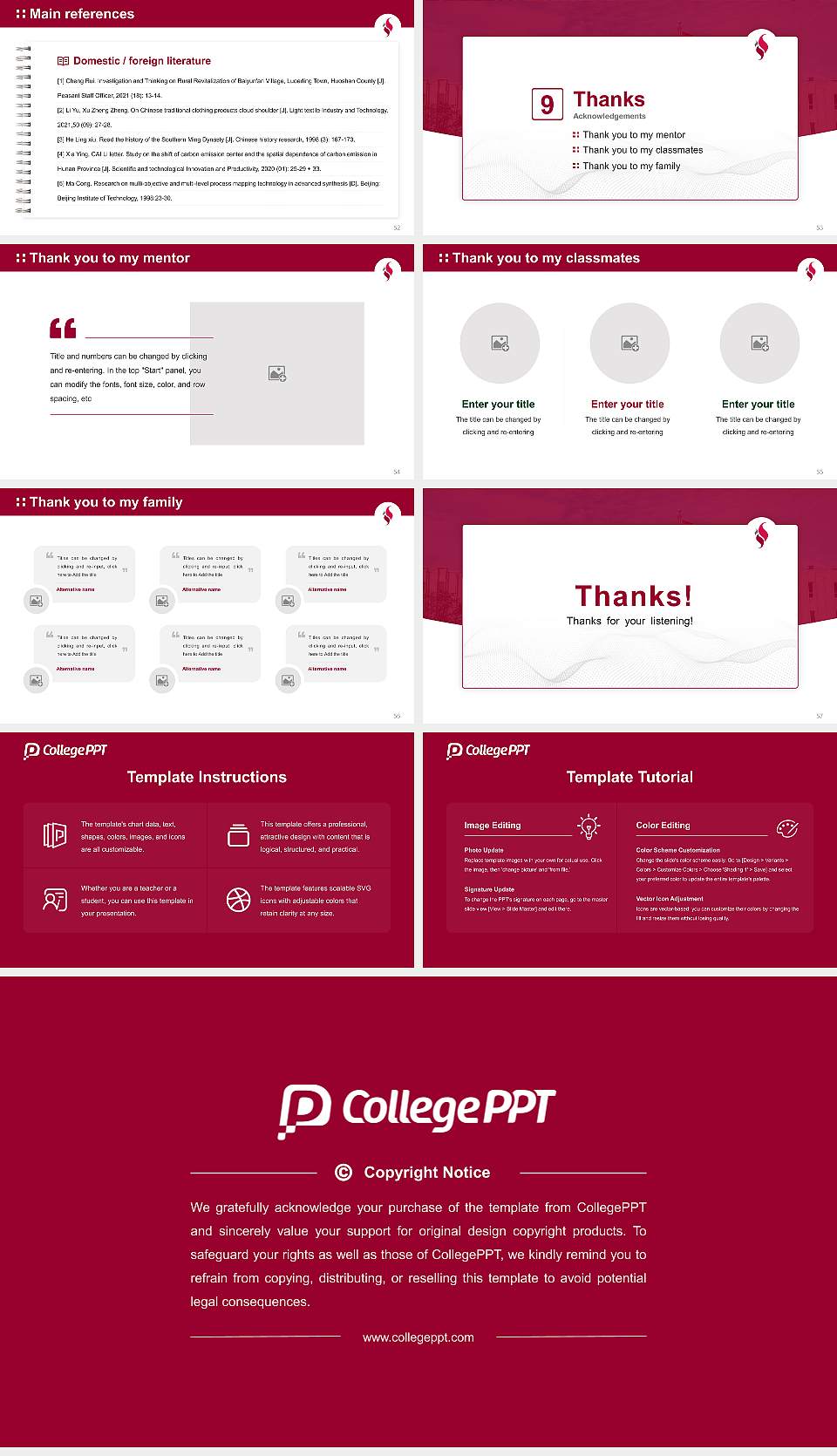 University of Sudbury Graduation Thesis Defense PPT Template16:9 ratio PPT effect preview image7