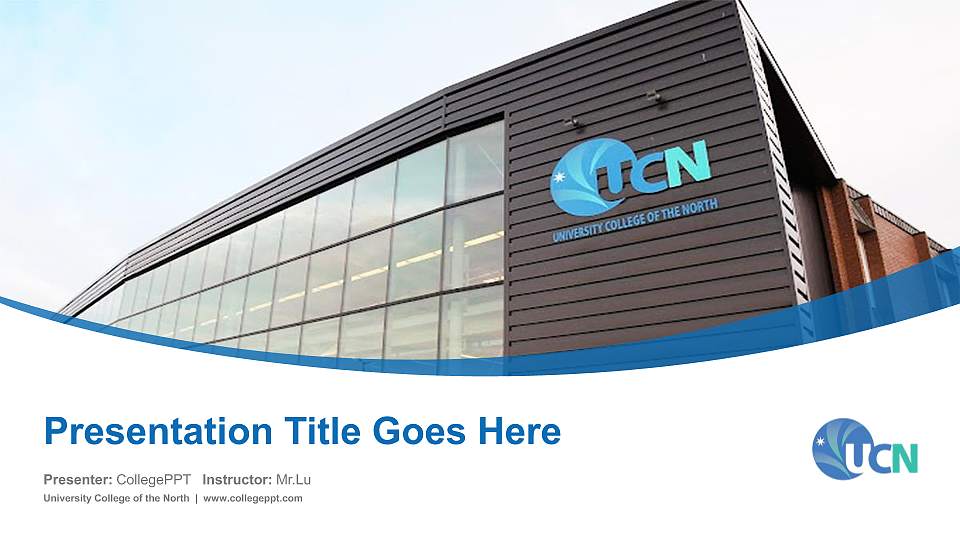 University College of the North Course/Courseware Creation PPT Template16:9 ratio PPT effect preview image