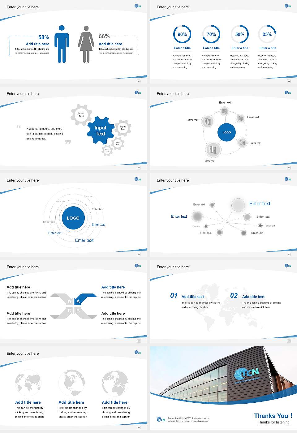 University College of the North Course/Courseware Creation PPT Template16:9 ratio PPT effect preview image4