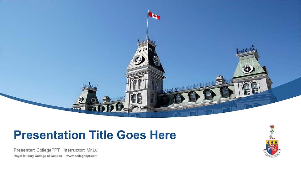 Royal Military College of Canada Course/Courseware Creation PPT Template16:9 ratio PPT effect preview image