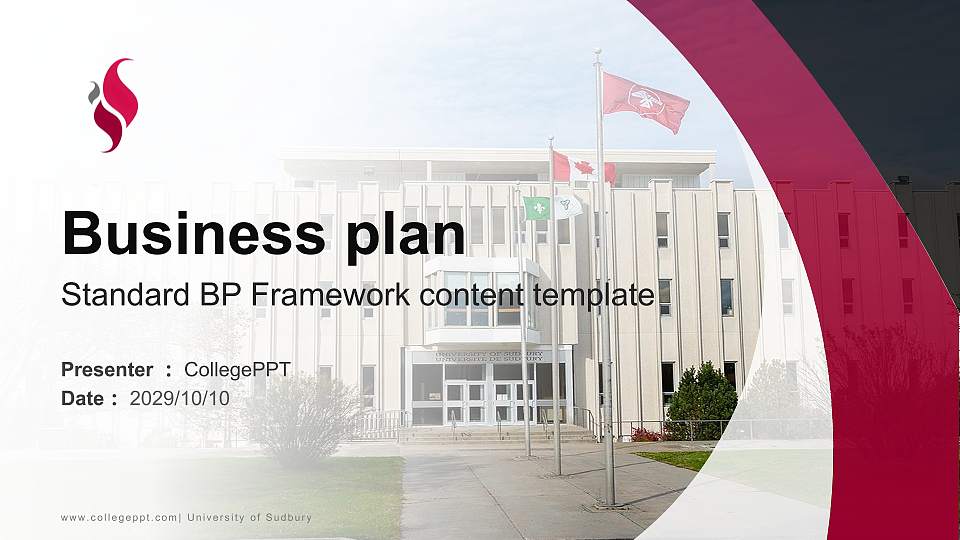 University of Sudbury Competition/Entrepreneurship Contest PPT Template16:9 ratio PPT effect preview image