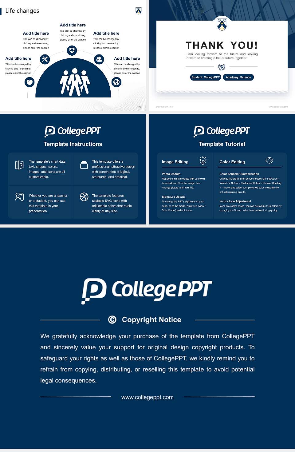 Brandon University National Scholarship Defense PPT Template4:3 ratio PPT effect preview image4