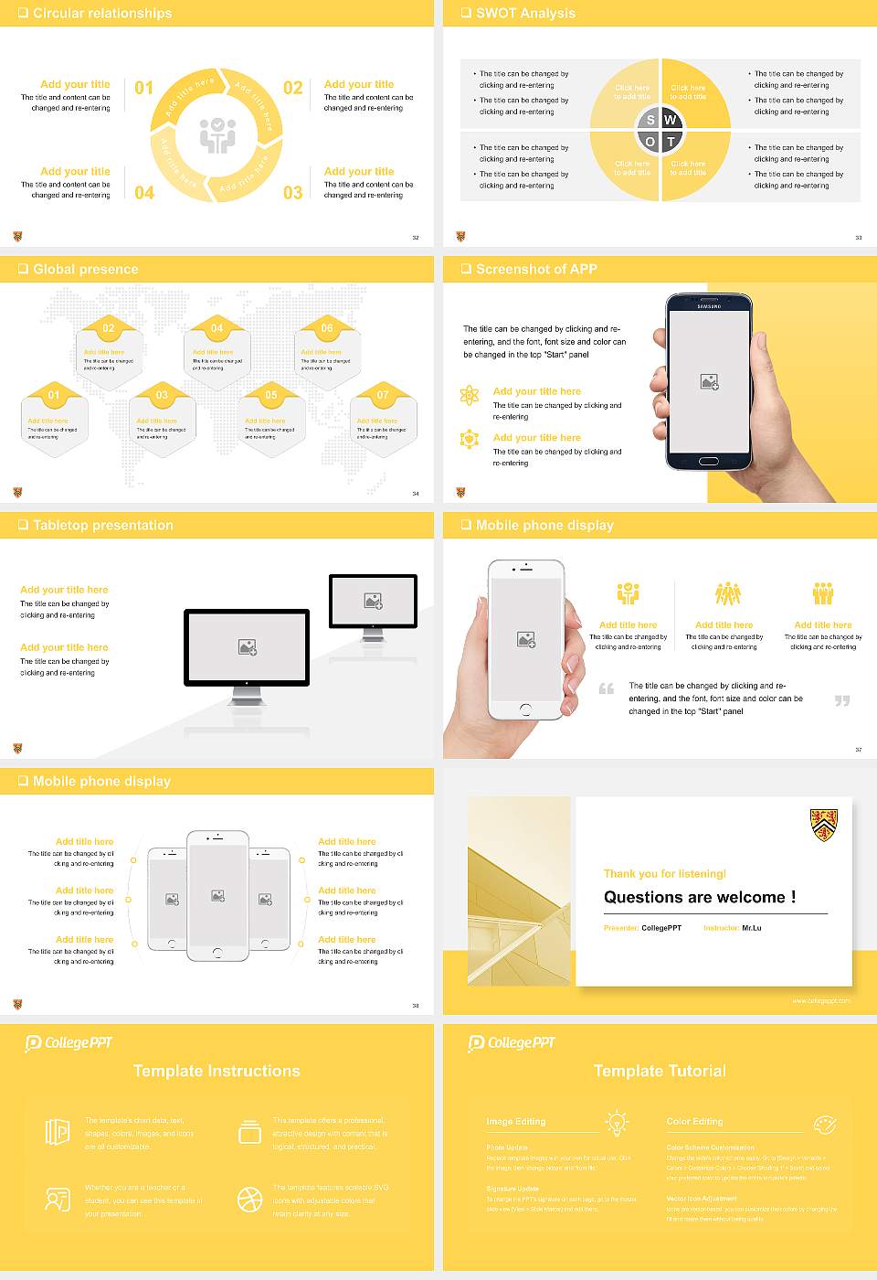 University of Waterloo General Purpose PPT Template16:9 ratio PPT effect preview image5