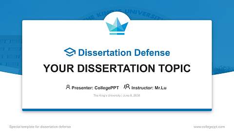 The King’s University Graduation Thesis Defense PPT Template