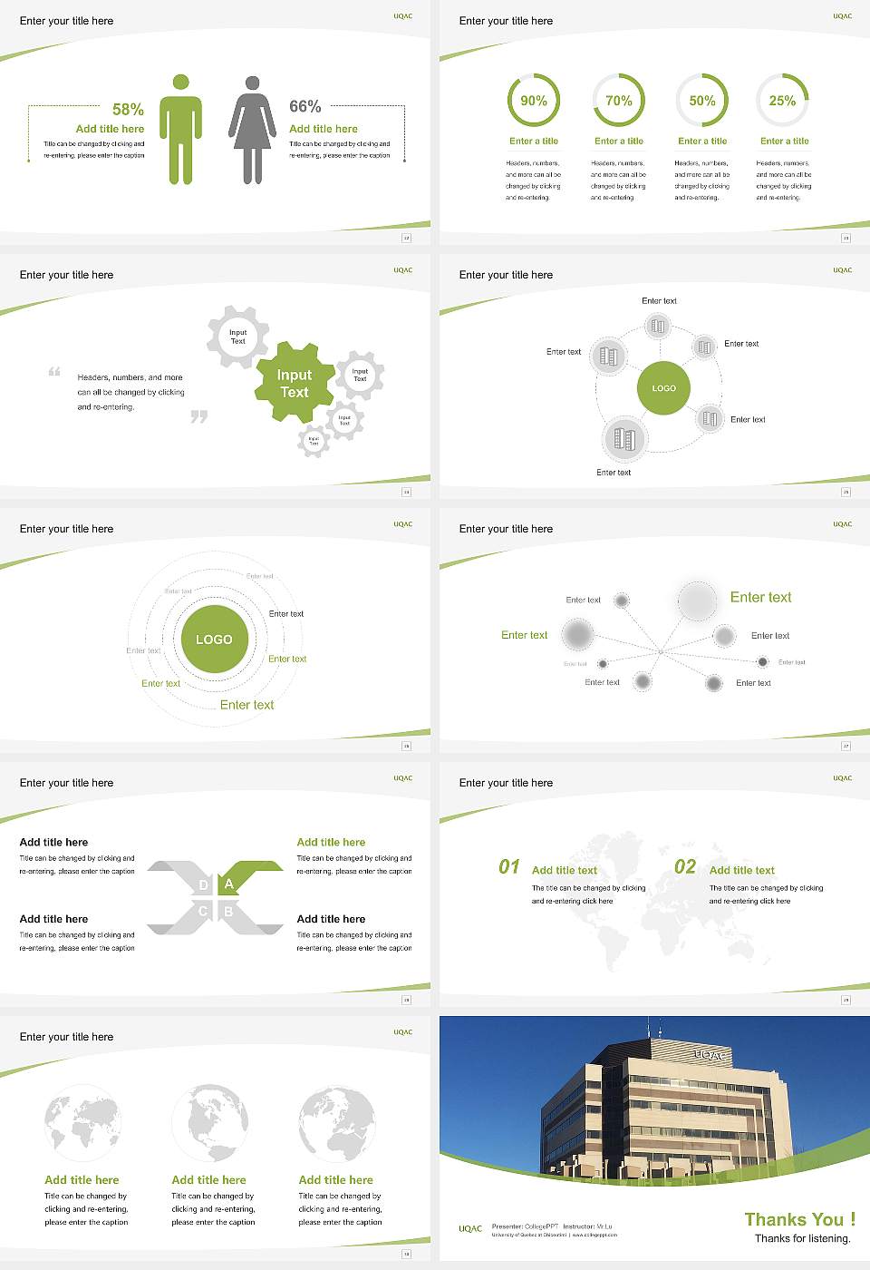 University of Quebec at Chicoutimi Course/Courseware Creation PPT Template16:9 ratio PPT effect preview image4