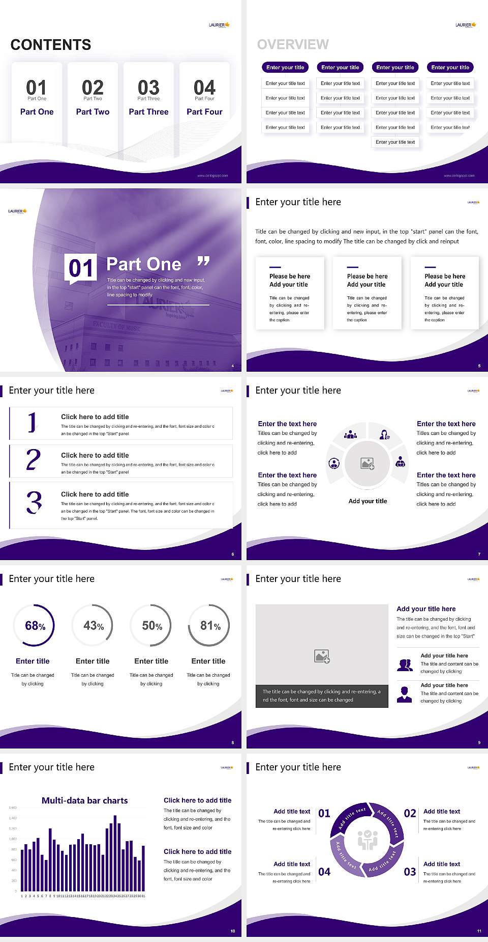 Wilfrid Laurier University Lecture Sharing and Networking Event PPT Template4:3 ratio PPT effect preview image2