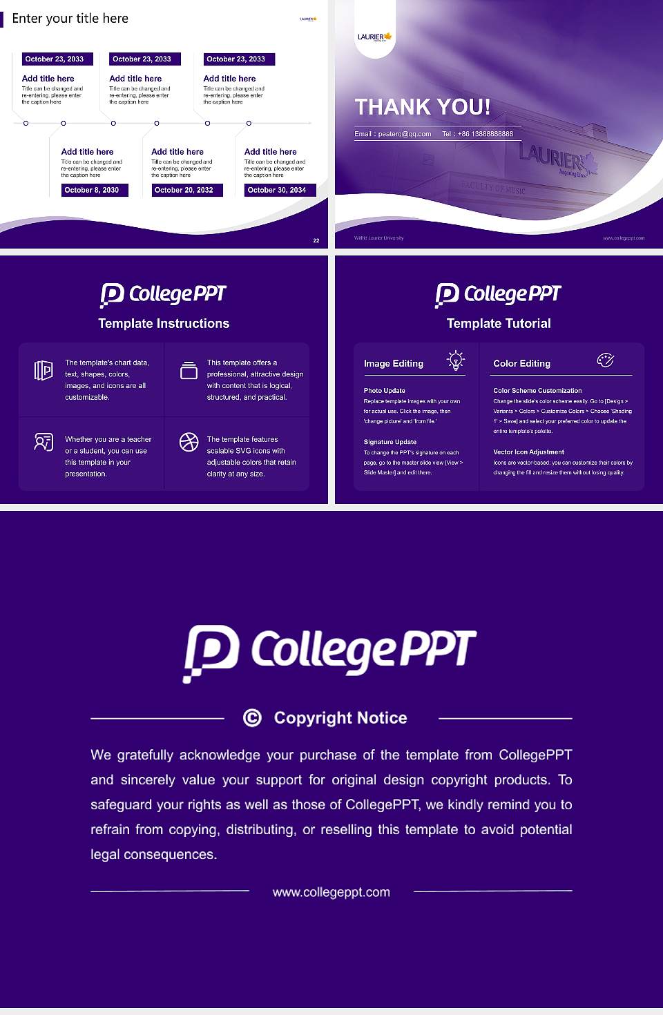 Wilfrid Laurier University Lecture Sharing and Networking Event PPT Template4:3 ratio PPT effect preview image4
