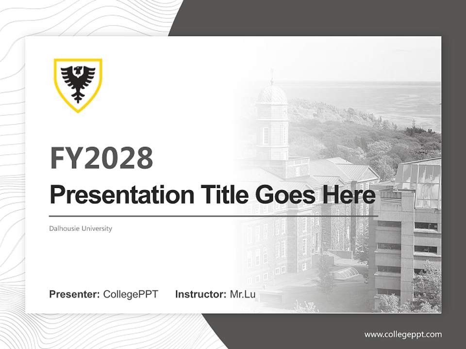 Dalhousie University Academic Presentation/Research Findings Report PPT Template4:3 ratio PPT effect preview image5