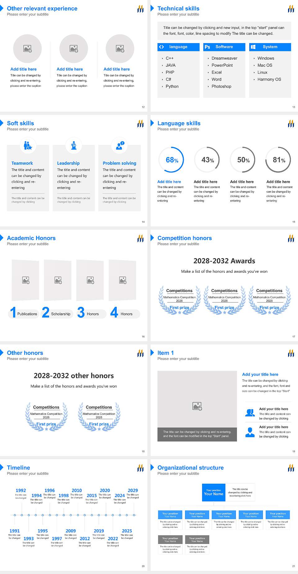University of Moncton Resume PPT Template4:3 ratio PPT effect preview image3