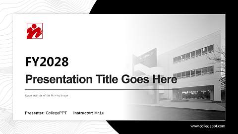 Japan Institute of the Moving Image Academic Presentation/Research Findings Report PPT Template
