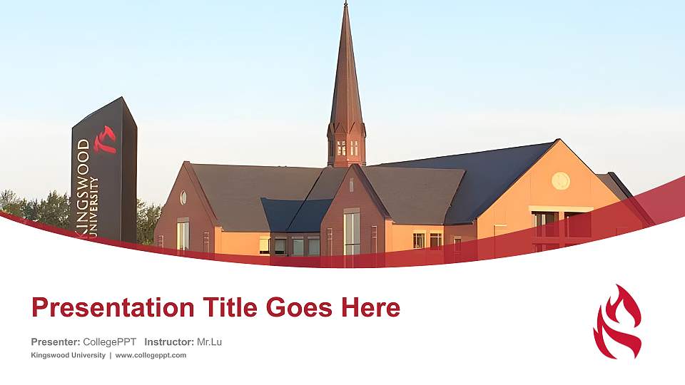 Kingswood University Course/Courseware Creation PPT Template16:9 ratio PPT effect preview image