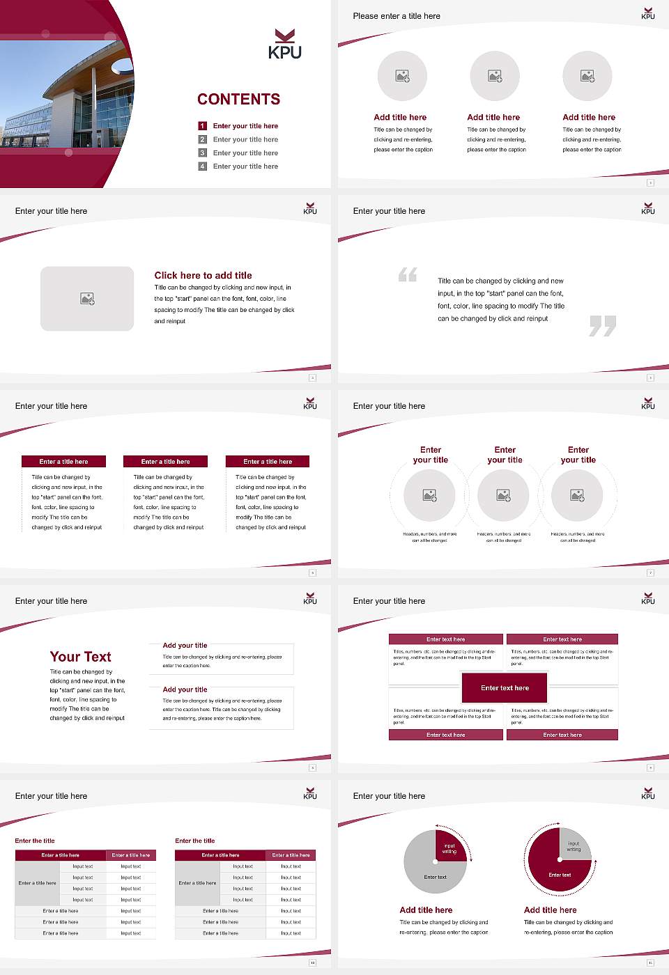 Kwantlen Polytechnic University Course/Courseware Creation PPT Template16:9 ratio PPT effect preview image2