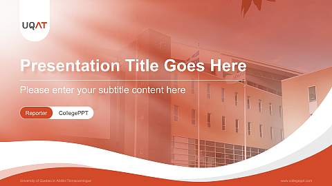 University of Quebec in Abitibi-Témiscamingue Lecture Sharing and Networking Event PPT Template