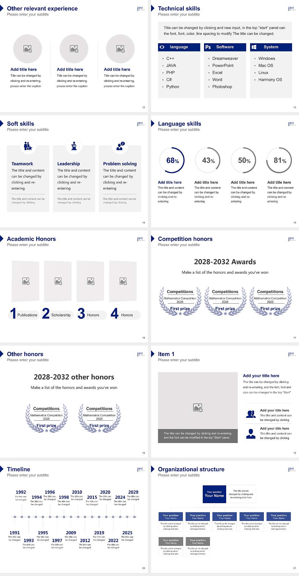 Japan Advanced Institute of Science And Technology Resume PPT Template4:3 ratio PPT effect preview image3