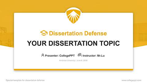 Ambrose University Graduation Thesis Defense PPT Template