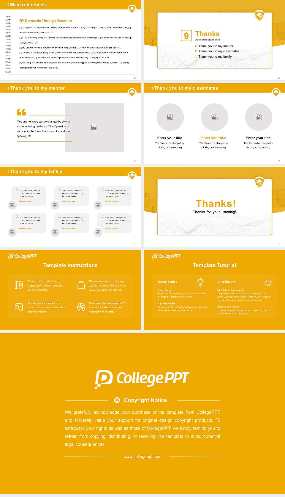 Ambrose University Graduation Thesis Defense PPT Template16:9 ratio PPT effect preview image7