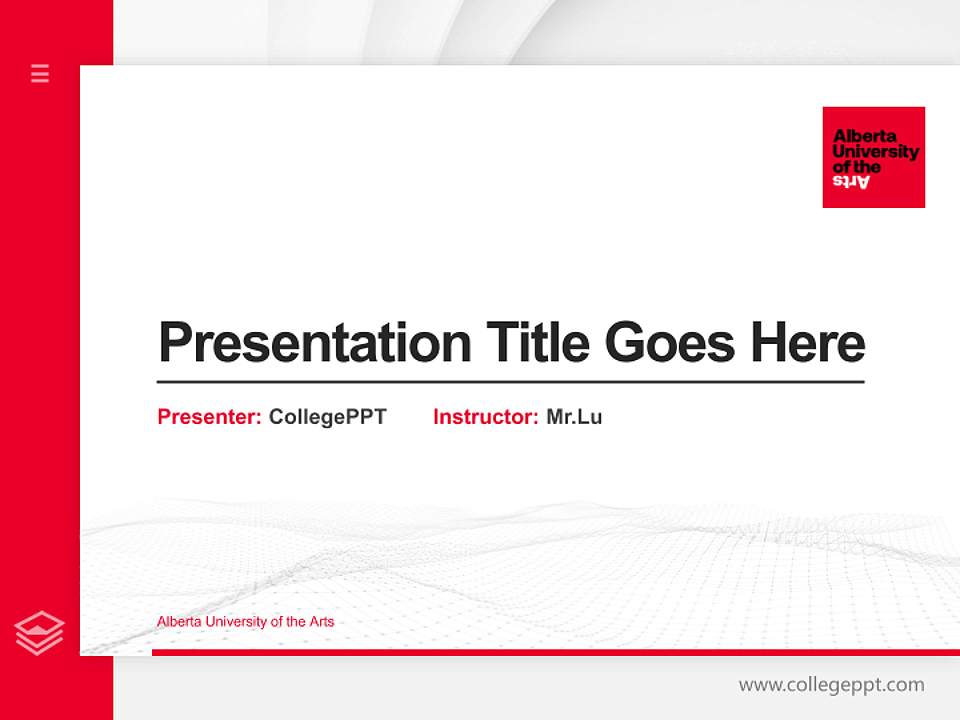 Alberta University of the Arts Thesis Proposal/Graduation Defense PPT Template4:3 ratio PPT effect preview image5