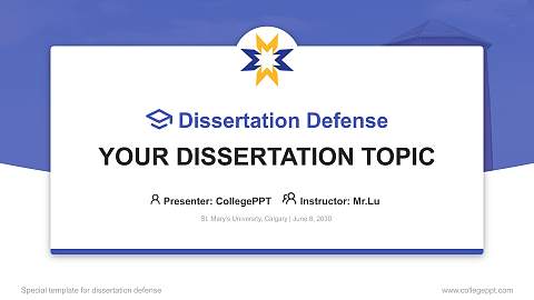 St. Mary’s University, Calgary Graduation Thesis Defense PPT Template