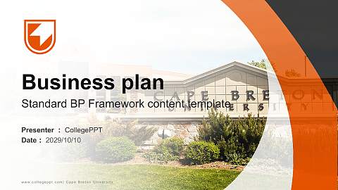 Cape Breton University Competition/Entrepreneurship Contest PPT Template