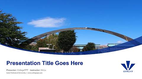 Iwate Prefectural University Course/Courseware Creation PPT Template