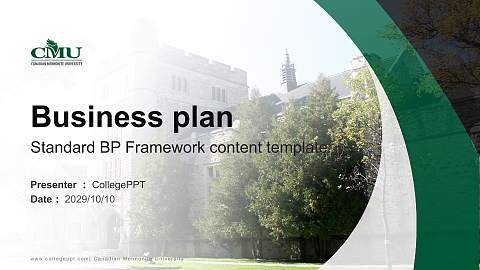 Canadian Mennonite University Competition/Entrepreneurship Contest PPT Template