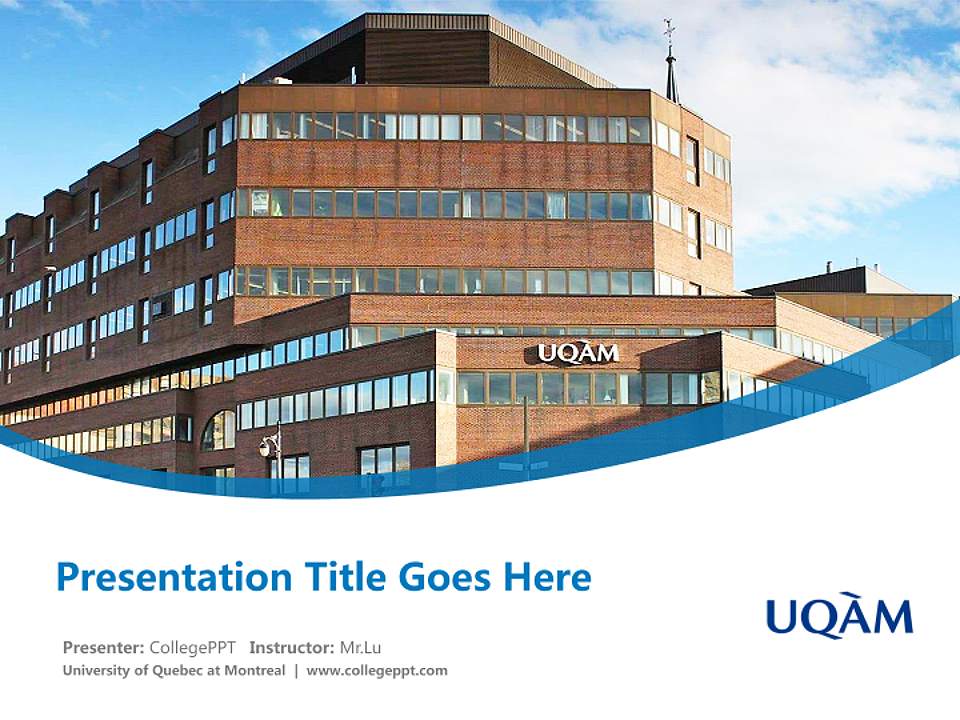 University of Quebec at Montreal Course/Courseware Creation PPT Template4:3 ratio PPT effect preview image5